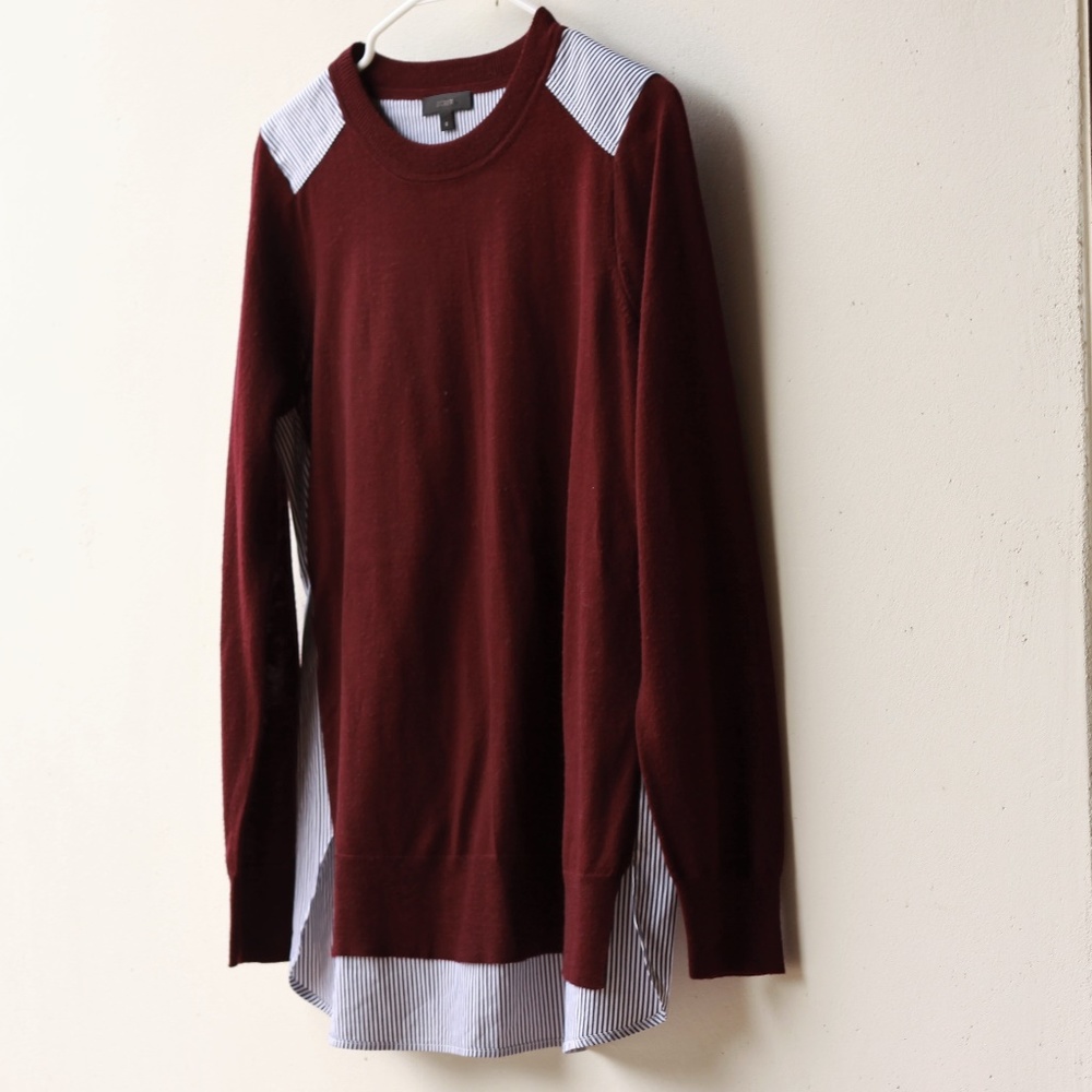 JCrew burgandy sweater